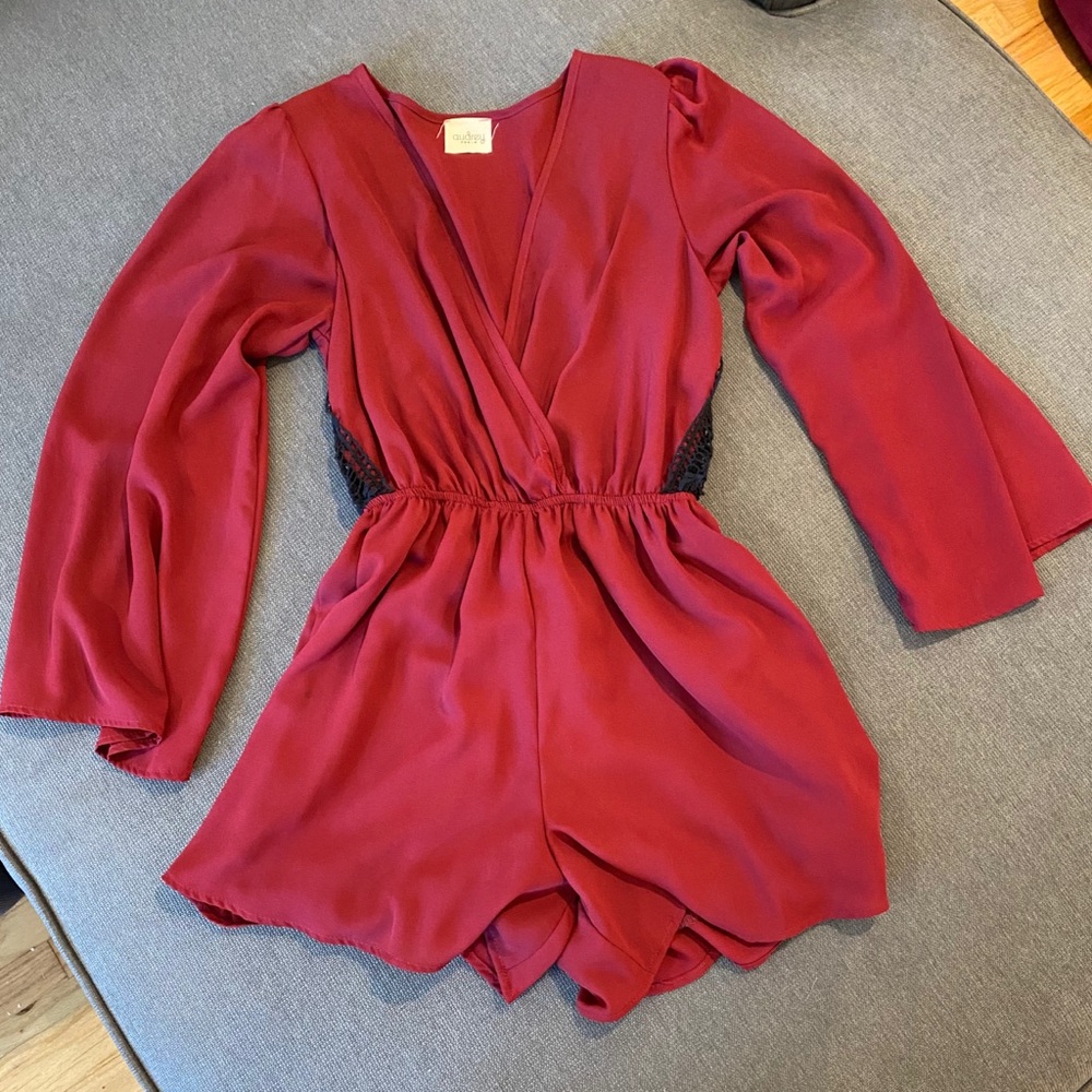 Valentine’s Day Romper w/ Sexy Lace Side Cutouts